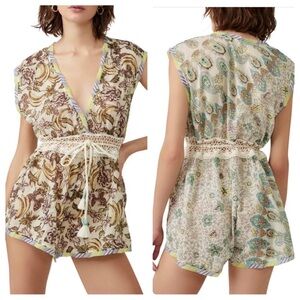 Free People Watching Waves Romper Large